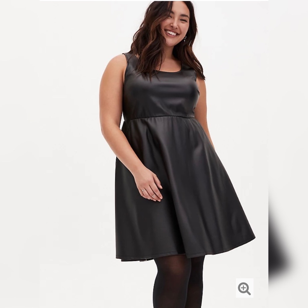 Faux Leather Dress